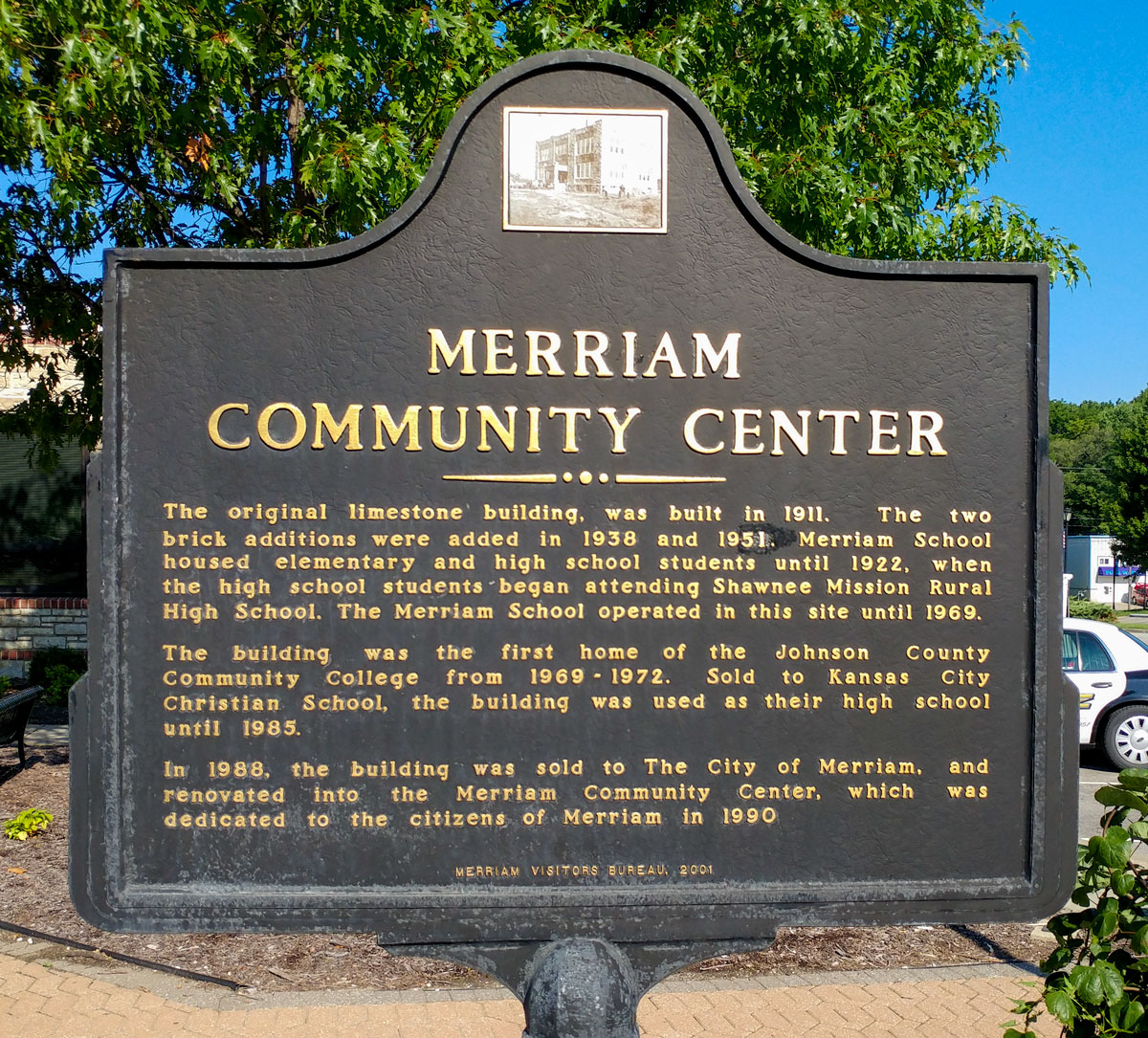 Historical marker for the Irene B. French Community Center