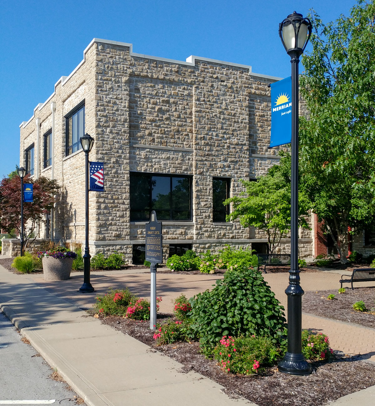 old Merriam School portion of the Irene B. French Community Center built in 1911