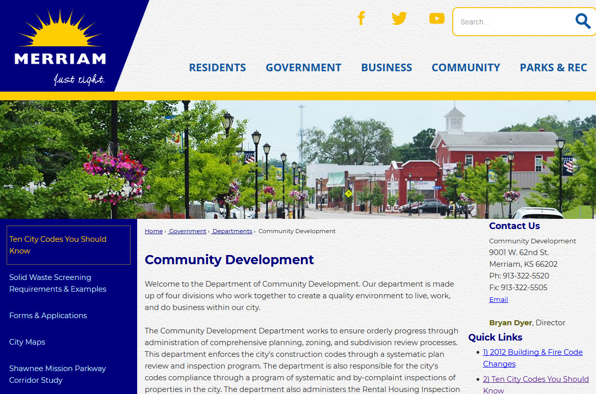  Community Development Web Page